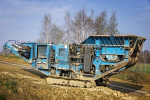 Rock Crusher Machine in road construction